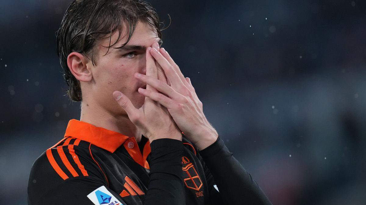 Nico Paz celebrando un gol con el Como. Nico Paz celebrando un gol con el Como.