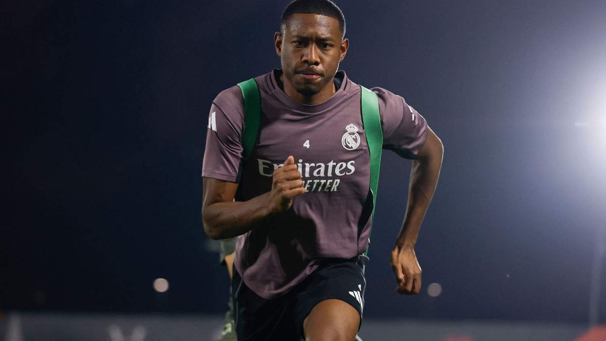 David Alaba en un entrenamiento con el Real Madrid. David Alaba en un entrenamiento con el Real Madrid.