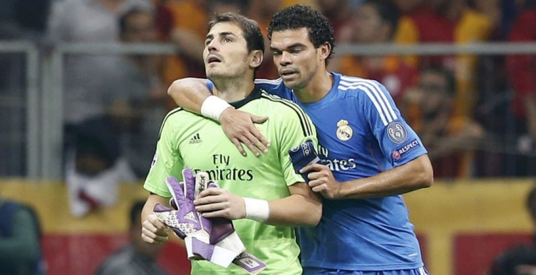 Pepe y Casillas partido Champions