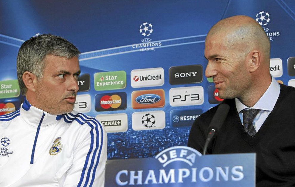 Zidane y Mou sala de prensa