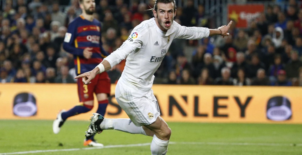 Así celebró Bale su no gol en el Camp Nou