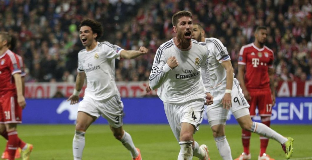 Así celebró Sergio Ramos uno de sus goles al Bayern de Múnich
