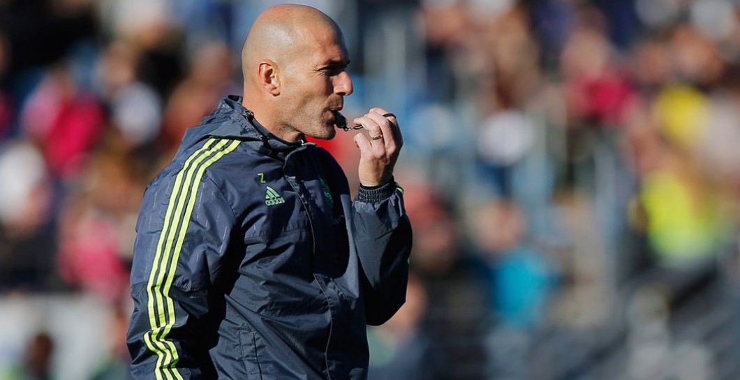Zidane durante un entrenamiento