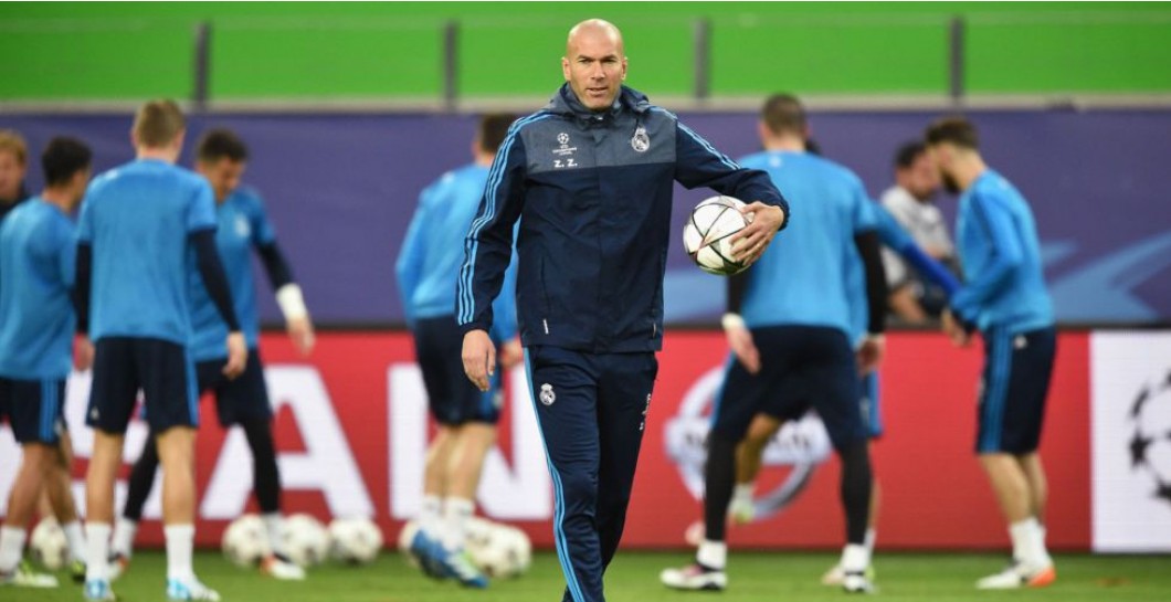 Zidane en un reciente entrenamiento del Real Madrid