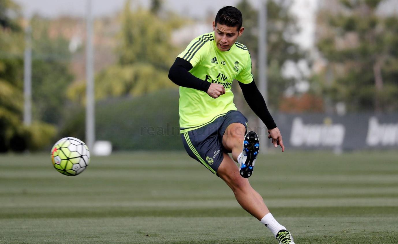 James, Real Madrid, entrenamiento