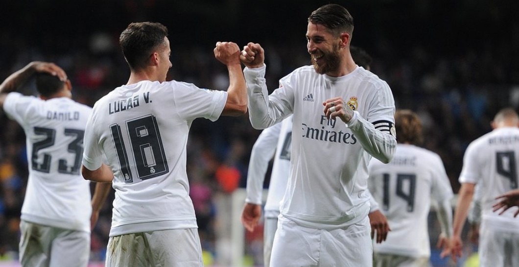 Ramos y Vazquez celebran gol