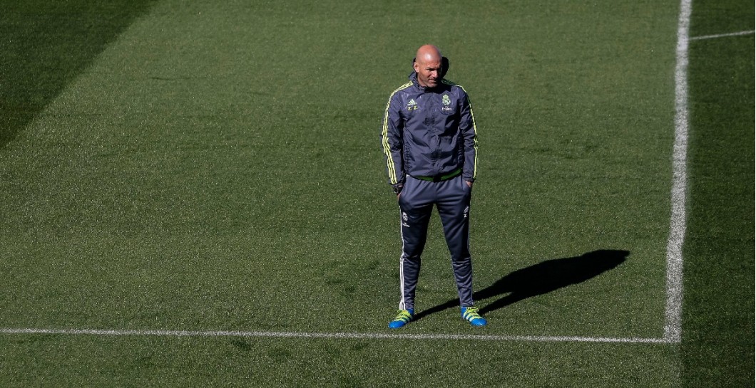 Zidane en una sesión de entrenamiento