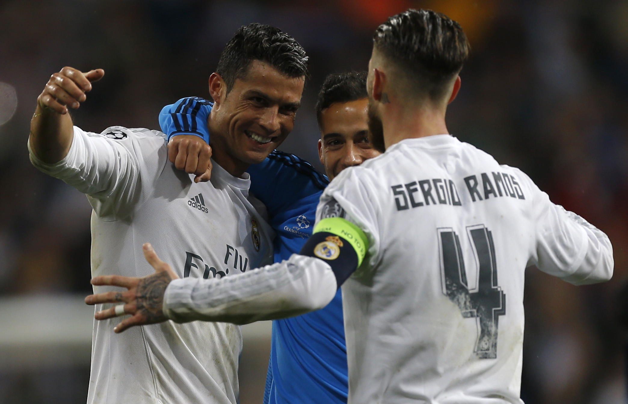 Cristiano, Ramos y Vázquez celebran la victoria
