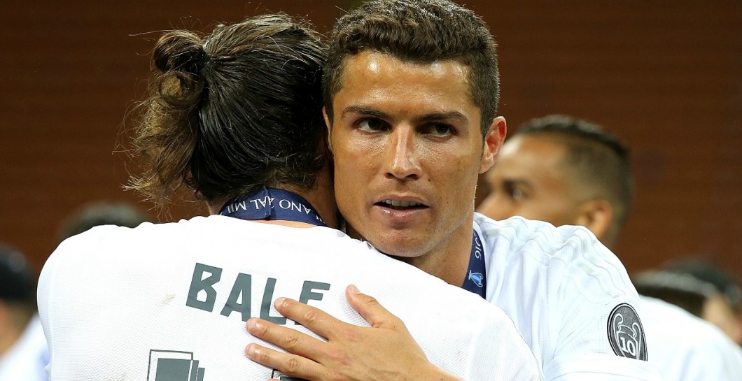 Bale y Cristiano tras ganar la Undécima