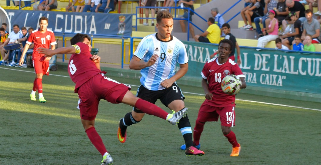Martínez en un partido con Argentina