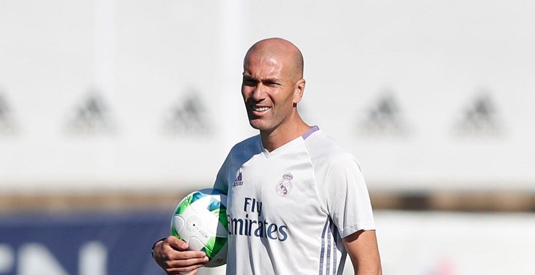Zidane en el entrenamiento del pasado domingo