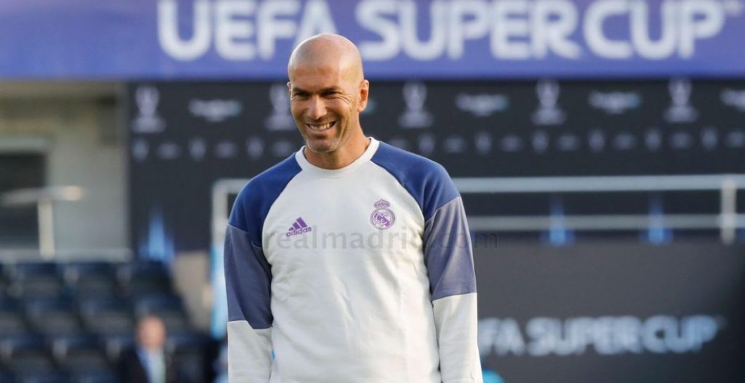 Zidane en el entrenamiento realizado en Trondheim