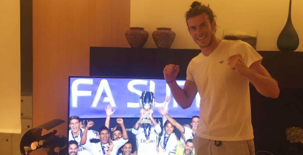 Bale, celebra, Supercopa