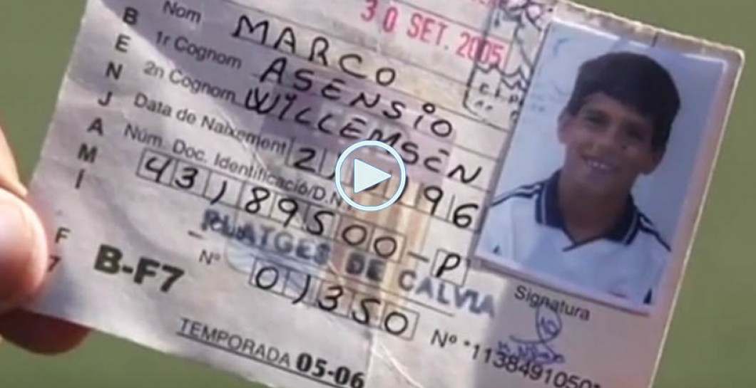 Marco Asensio ya lucía orgulloso su madridismo siendo un niño