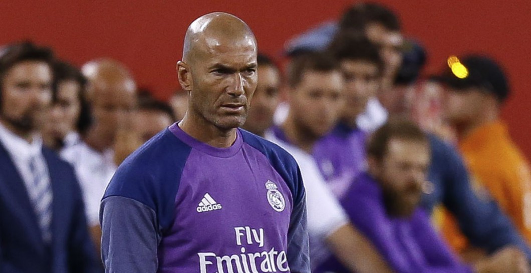 Zidane durante un partido de pretemporada