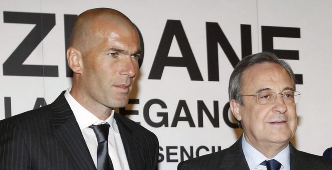 Zidane y Florentino durante un acto público