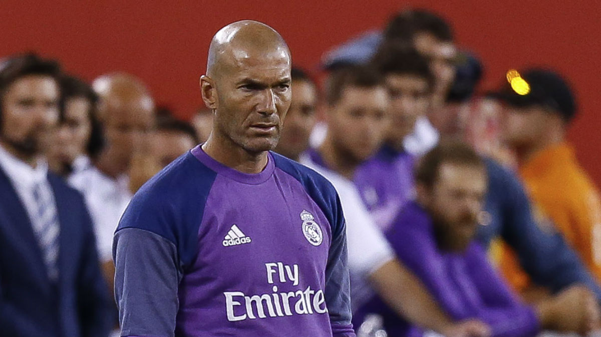 Zidane durante un partido de pretemporada
