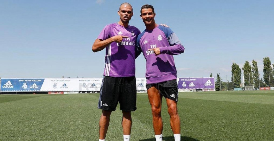 Cristiano y Pepe en el día de su vuelta a los entrenos