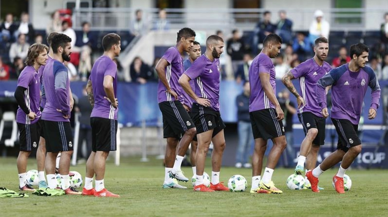 Imagen de una sesión de entrenamiento del Real Madrid