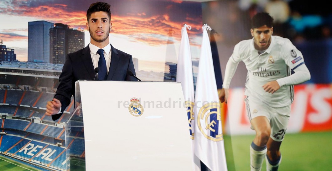 Asensio habla durante su presentación con el Real Madrid