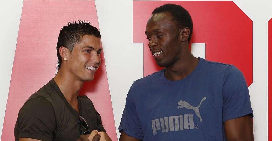 Cristiano y Usain Bolt
