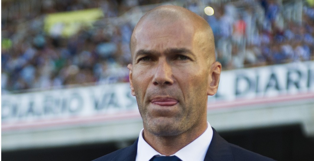 Zidane en el partido contra la Real