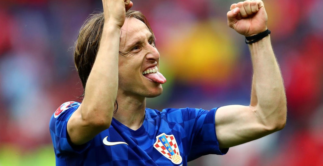 Luka Modric en un partido con Croacia