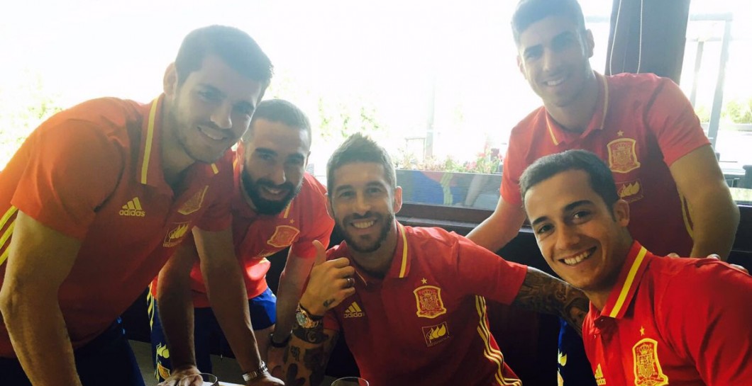 Ramos, Vázquez, Asensio, Morata y Carvajal en la selección