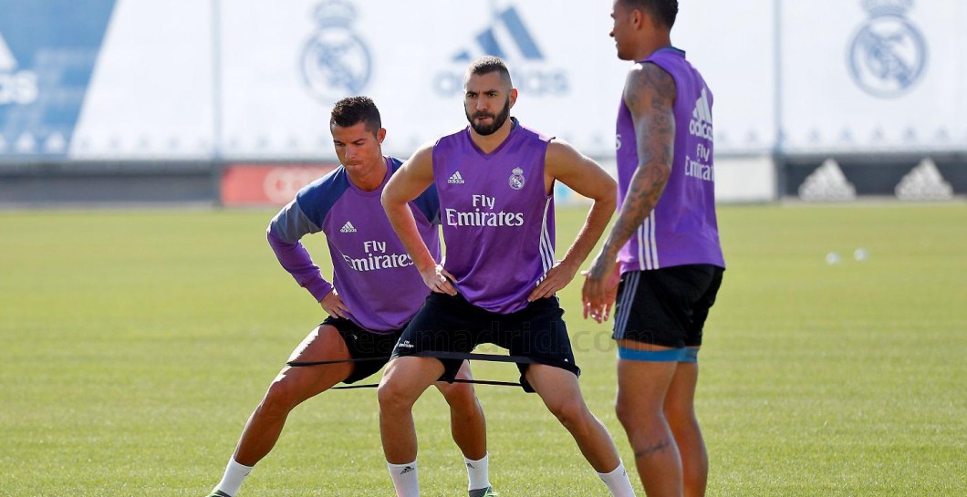 Cristiano, Benzema, entrenamiento
