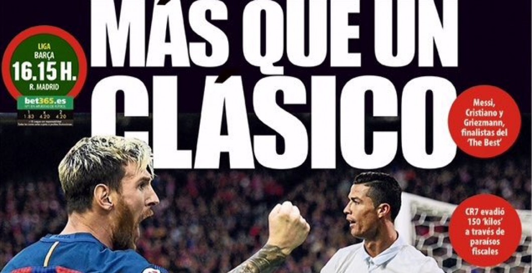 La lamentable portada de 'Mundo Deportivo' para el Clásico