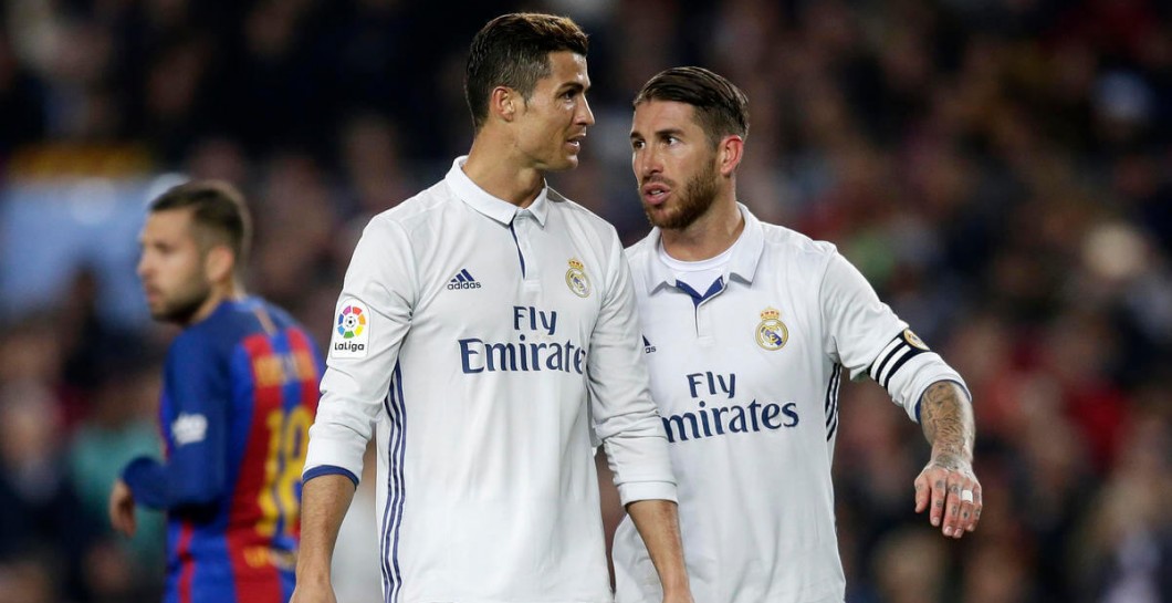 Ramos y Cristiano en el Clásico del Camp Nou