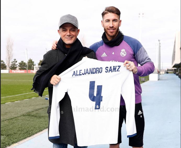 Alejandro Sanz y Sergio Ramos