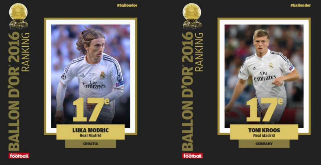 Kroos y Modric Balón de Oro