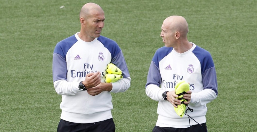 Zidane y pintus en un entrenamiento