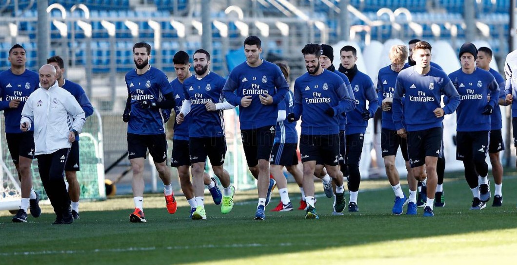 El Real Madrid realizó una exigente sesión física en Valdebebas