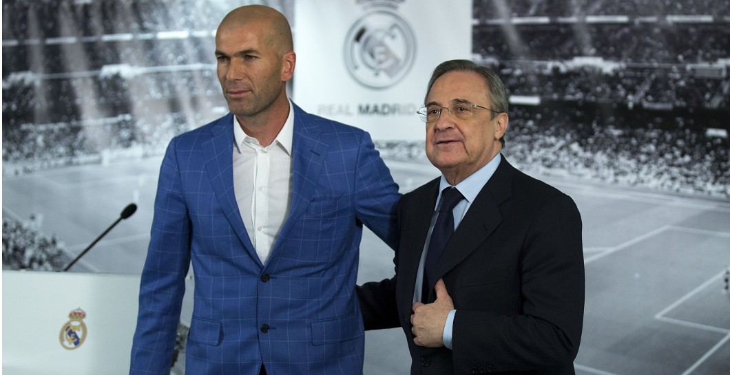 Zidane y Florentino en la presentación