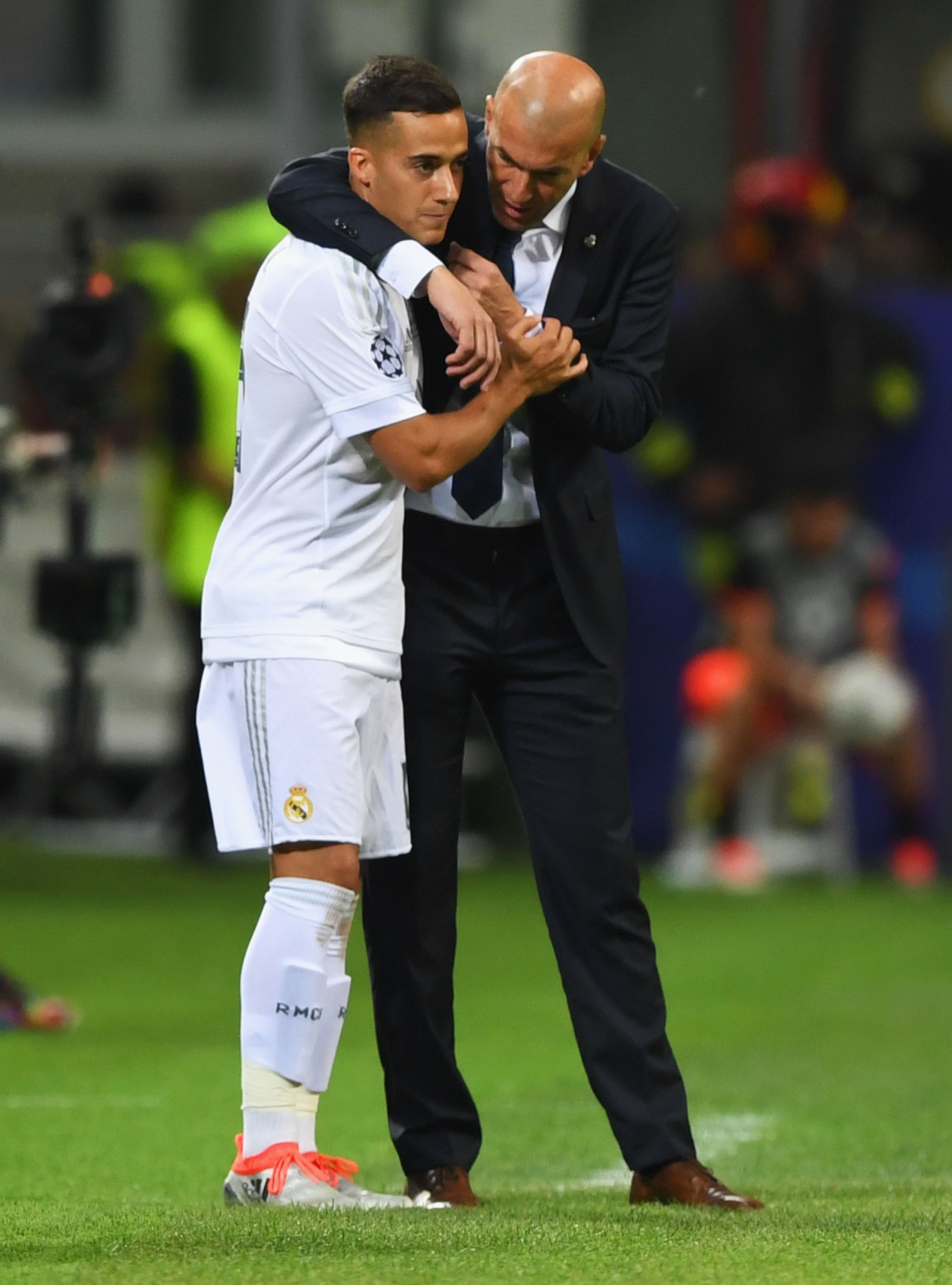 Vázquez y Zidane en la final de Milán