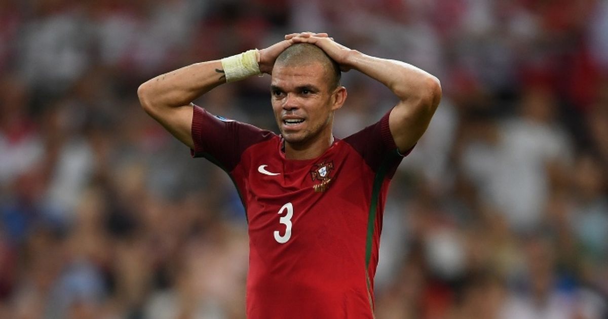 Pepe en un partido de la pasada Eurocopa