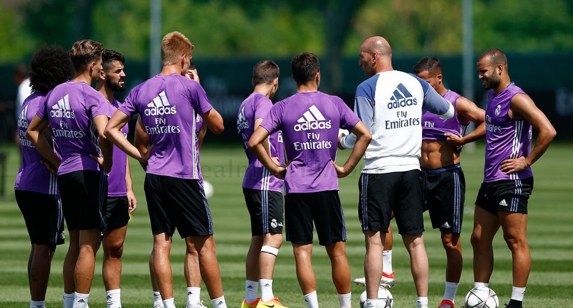 Zidane, entrenamiento, charla