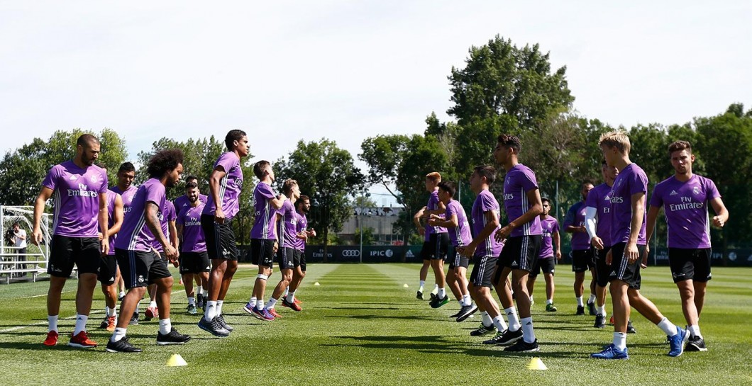 El Real Madrid hizo su último entrenamiento en las instalaciones del Impact