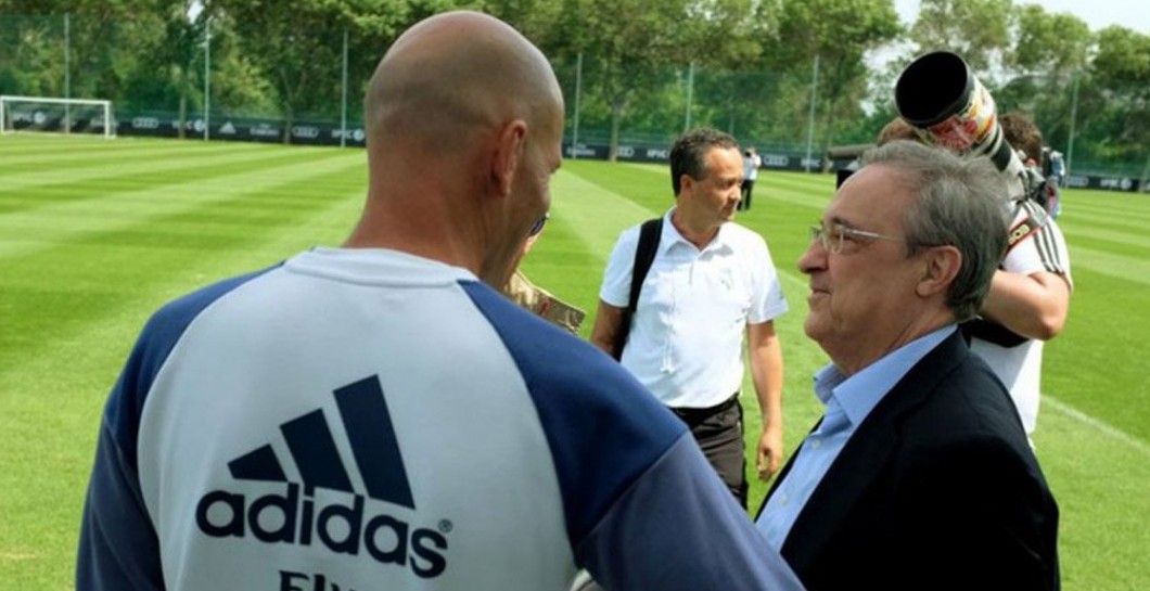 Zidane y Florentino charlan en Montreal