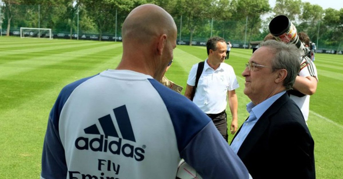 Zidane y Florentino charlan en Montreal