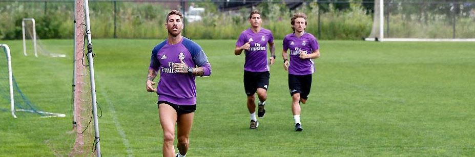 Ramos, Modric y James, entrenando en USA