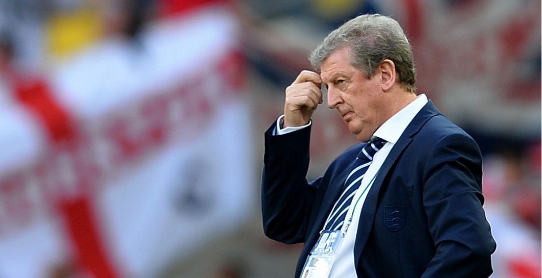 Roy Hodgson en un partido de la selección inglesa