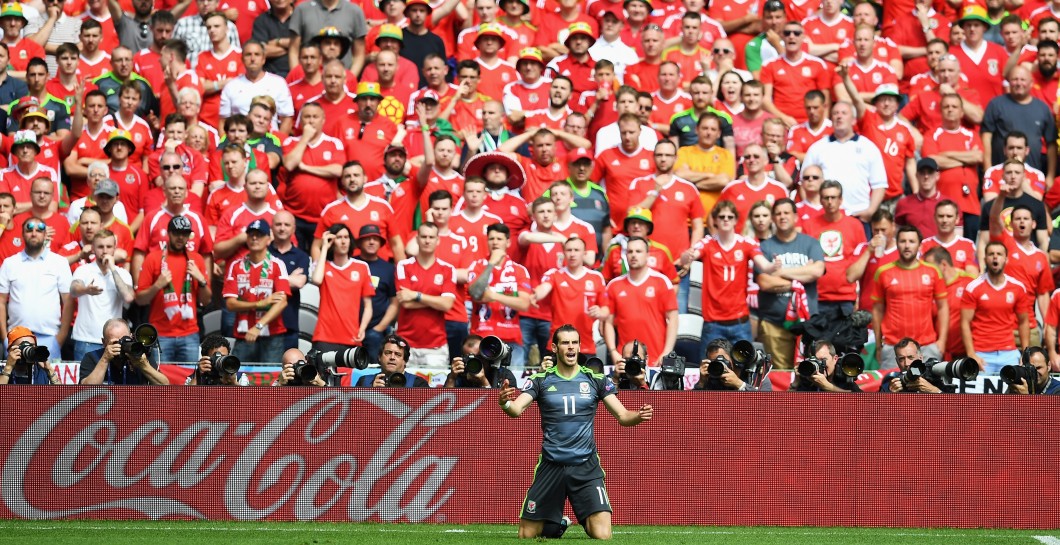 Gareth Bale en el partido contra Inglaterra