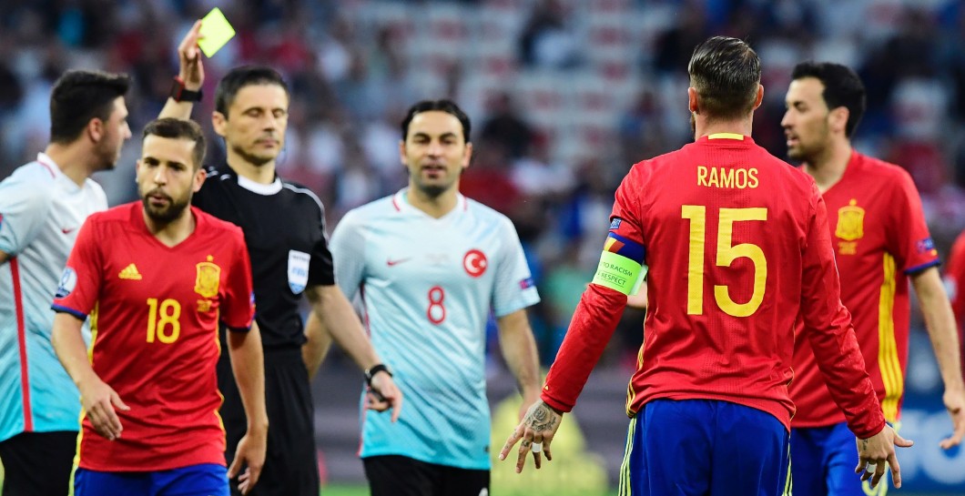 Ramos durante el partido contra Turquía