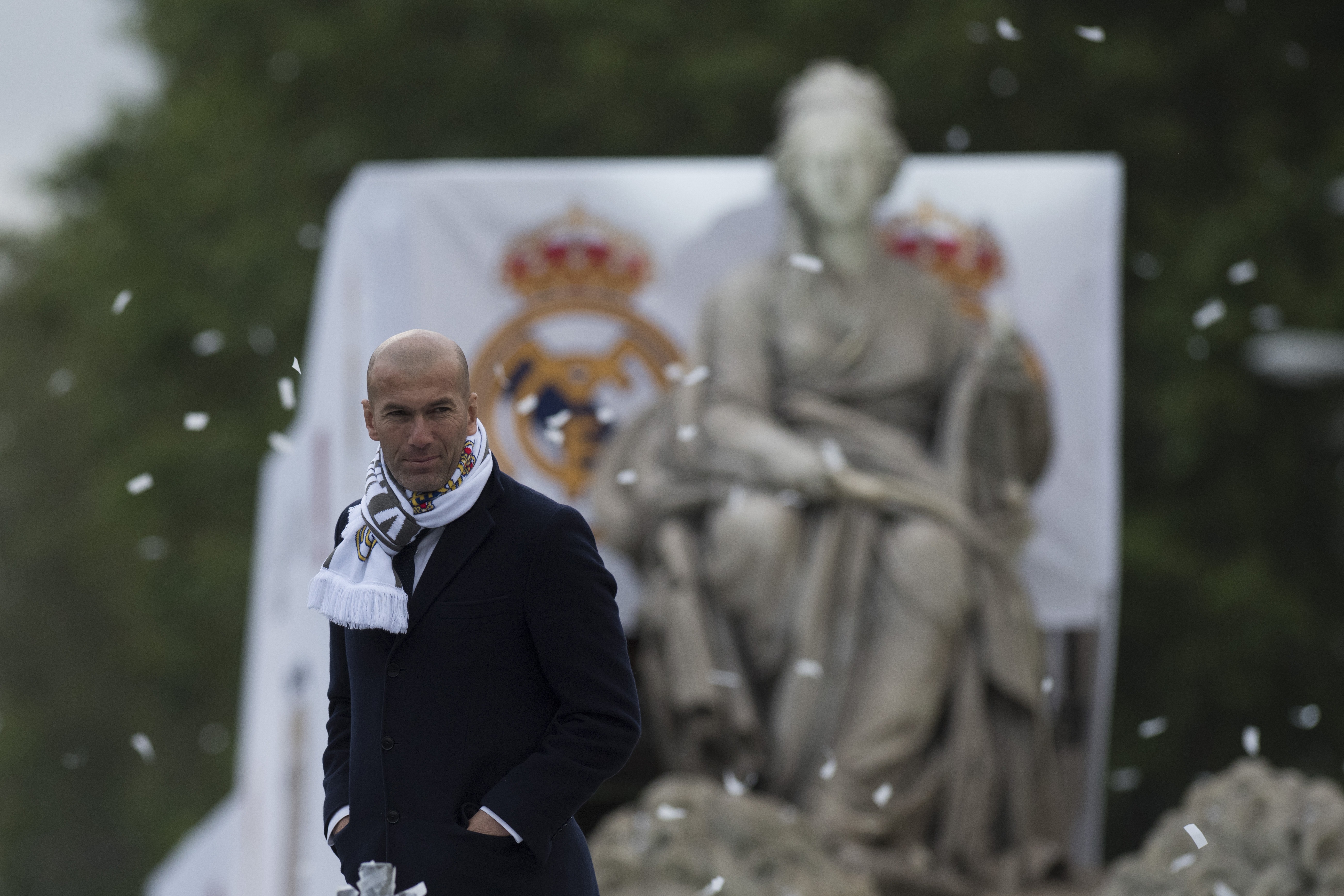 Zidane en La Cibeles