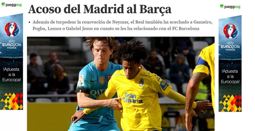 'Mundo Deportivo' asegura que el Real Madrid "acosa" al Barcelona