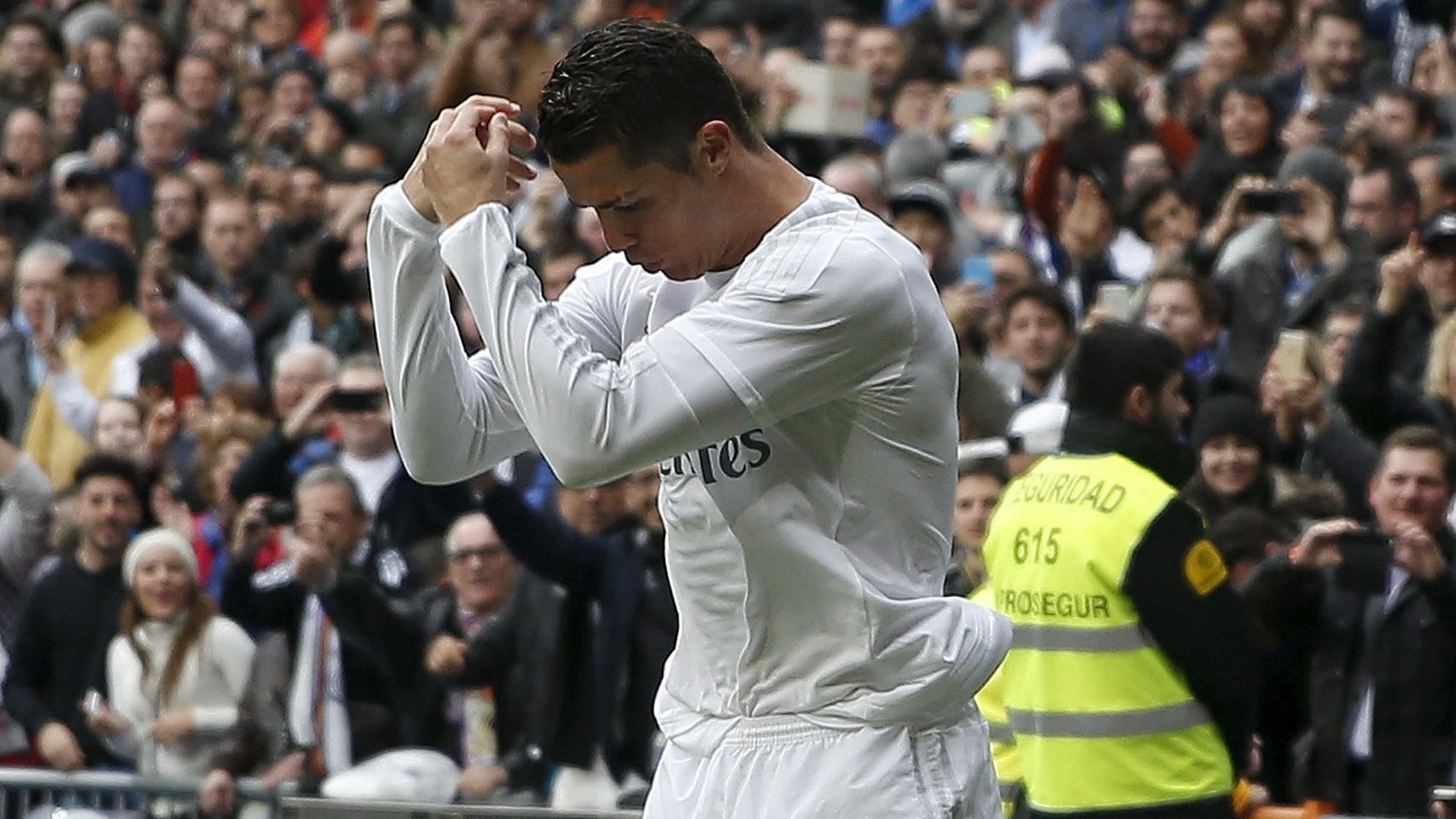 Cristiano celebra gol Bernabéu