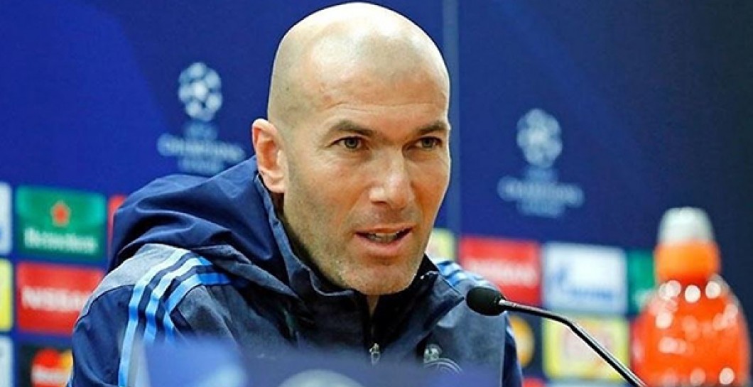 Zidane en rueda de prensa de la Champions
